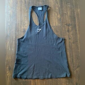 gymshark critical stringer slim fit regular length black tank men’s medium